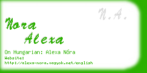nora alexa business card