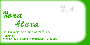 nora alexa business card